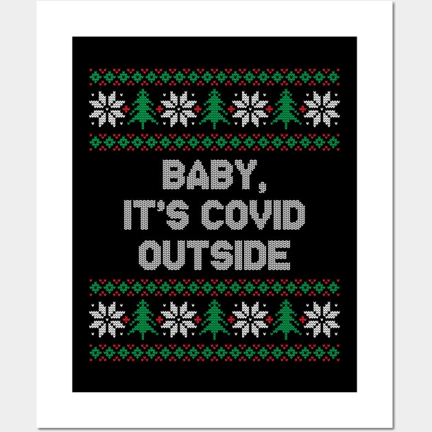 Baby It's Covid Outside Funny Christmas 2020 Wall Art by GiftTrend